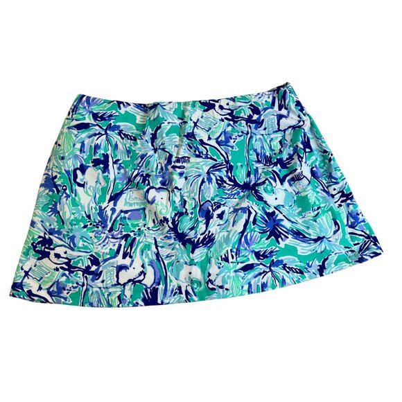 Lilly Pulitzer Women’s Multicolor Stretch Skort Tropical Floral Size L - Picture 2 of 6